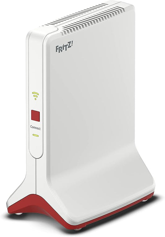 FRITZ!Repeater 6000 (WiFi 6 Repeater mit drei Funkeinheiten: 5 GHz (2 x bis zu 2.400 MBit/s), 2,4 GHz (bis zu 1.200 MBit/s), 2,5-Gigabit-LAN, deutschsprachige Version)