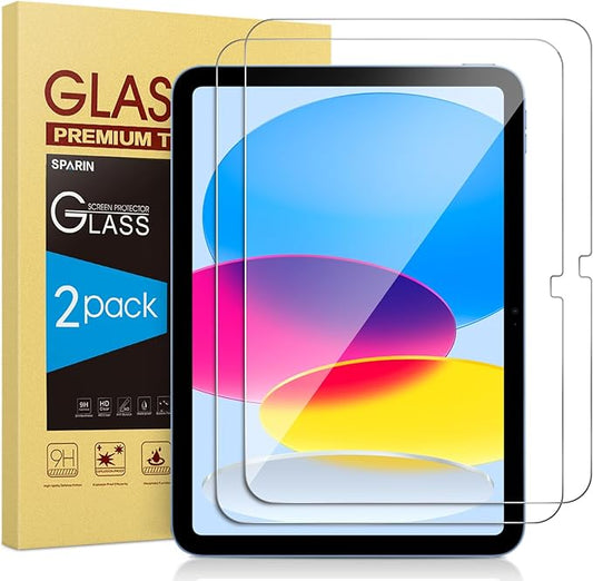 SPARIN 2 Stück Schutzfolie für iPad 11/10. Generation, iPad (A16) 11 zoll 2025/10,9 zoll 2022, 9H Härte Kratzfest Panzer Schutz Glas Folie