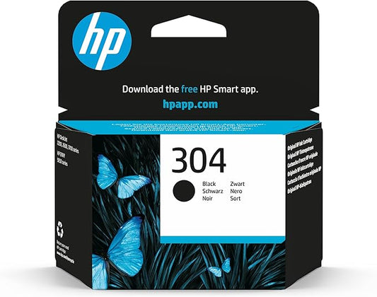 HP 304 (N9K06AE) Original Druckerpatrone Schwarz für HP Deskjet und HP ENVY , 1er Pack