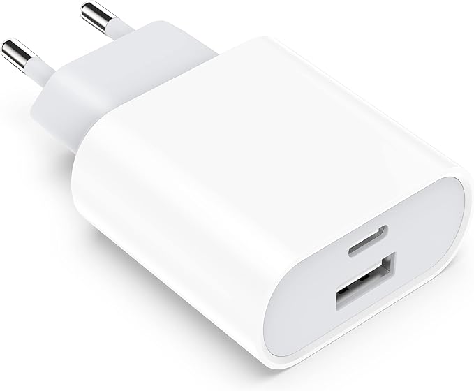 USB C Ladegerät, 20W 2Port USBC Netzteil Adapter Mehrfach für iPhone 16/16 Pro/16 Pro Max/16 Plus/15 14 13 12 11 Pro Max X XS, Samsung, Schnellladegerät Handy Stecker Charger Ladestecker Ladeadapter