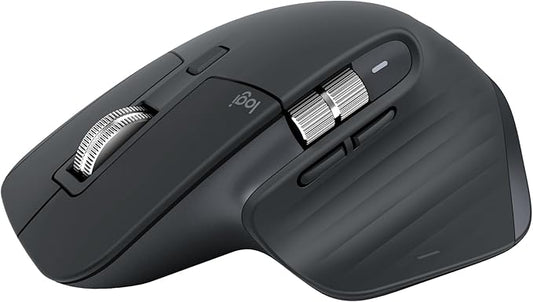 Logitech MX Master 3S – kabellose Performance-Maus mit ultraschnellem Scrollen, ergonomisch, 8K DPI, Glass Tracking, leises Klicken, USB-C, Bluetooth, Windows, Linux, Chrome – Dunkelgrau, 1er Pack