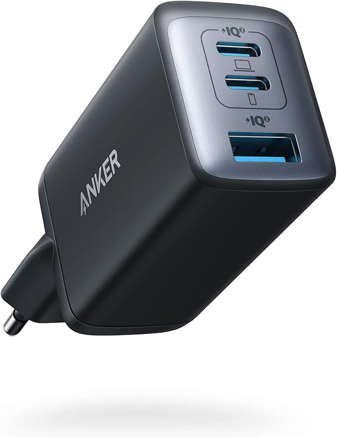 Anker USB C Ladegerät (Nano II 65W) USB-C 65W Pod 3-Port PPS Schnellladegerät, iPad Ladegerät, Kompaktes USB-C Netzteil für MacBook Pro, iPad Pro, Galaxy S20, Dell XPS 13, Note 20, iPhone 16/15, Pixel