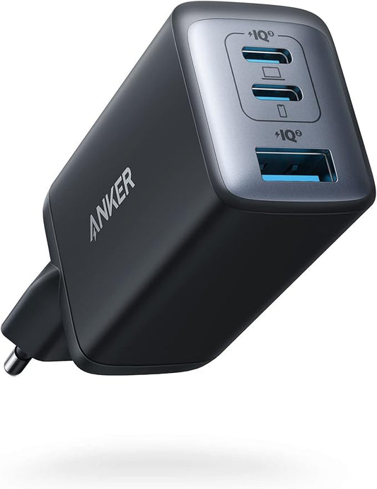 Anker USB C Ladegerät (Nano II 65W) USB-C 65W Pod 3-Port PPS Schnellladegerät, iPad Ladegerät, Kompaktes USB-C Netzteil für MacBook Pro, iPad Pro, Galaxy S20, Dell XPS 13, Note 20, iPhone 16/15, Pixel