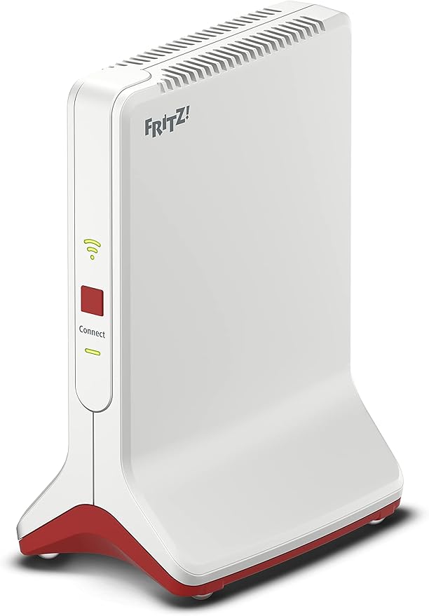 FRITZ!Repeater 6000 (WiFi 6 Repeater mit drei Funkeinheiten: 5 GHz (2 x bis zu 2.400 MBit/s), 2,4 GHz (bis zu 1.200 MBit/s), 2,5-Gigabit-LAN, deutschsprachige Version)